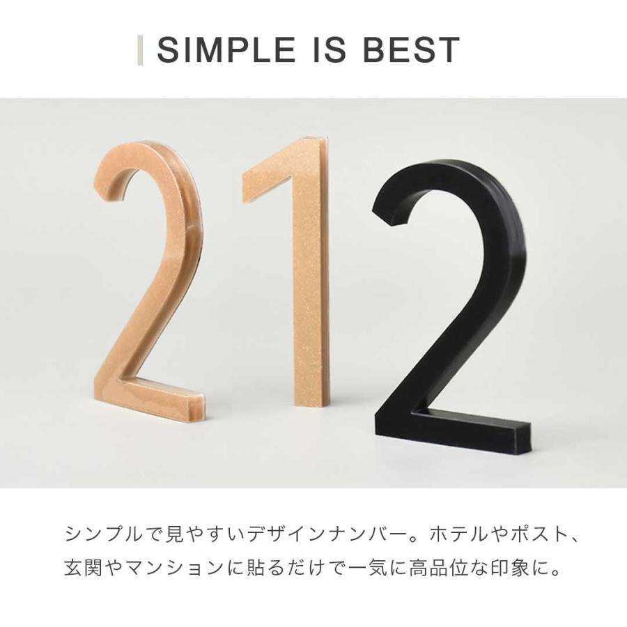 部屋番号プレート 数字 ゴシック ーVer2ー 全3色 ホテル ルームナンバー 番地プレート 選べる3カラー 10種類 切文字 数字 部屋番 番号 ナンバー ロッカー hotel | ブランド登録なし | 01