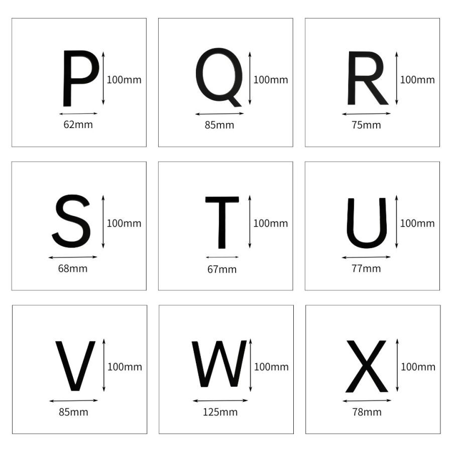 部屋番号プレート アルファベット 大文字 ゴシック体 ホテル ネーム
