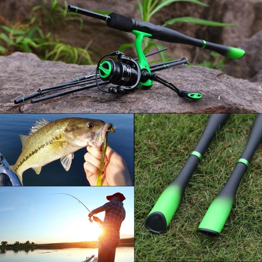 トラベルロッド 玄武 ライトグリーン 5ピース 2.1m 超軽量 スピニング