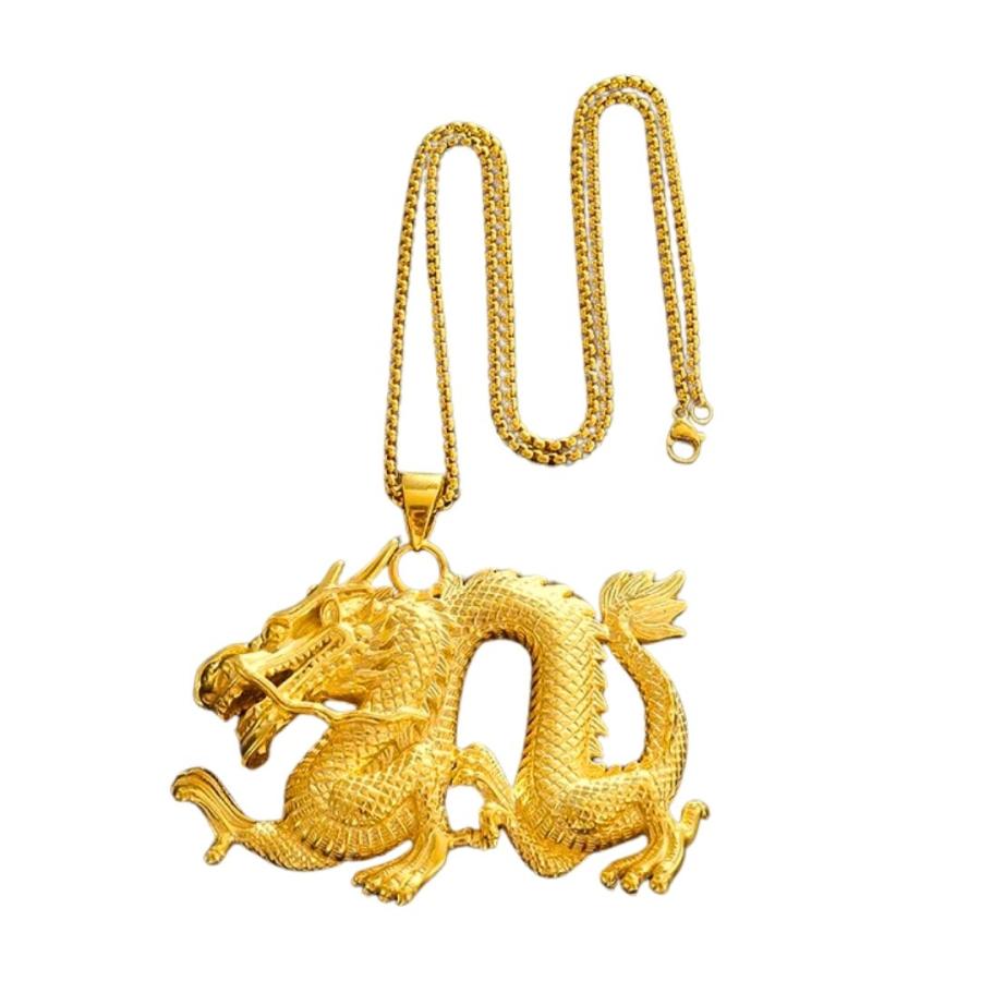 ネックレス 黄龍逸品 ゴールドドラゴン 龍 アクセサリー メンズ