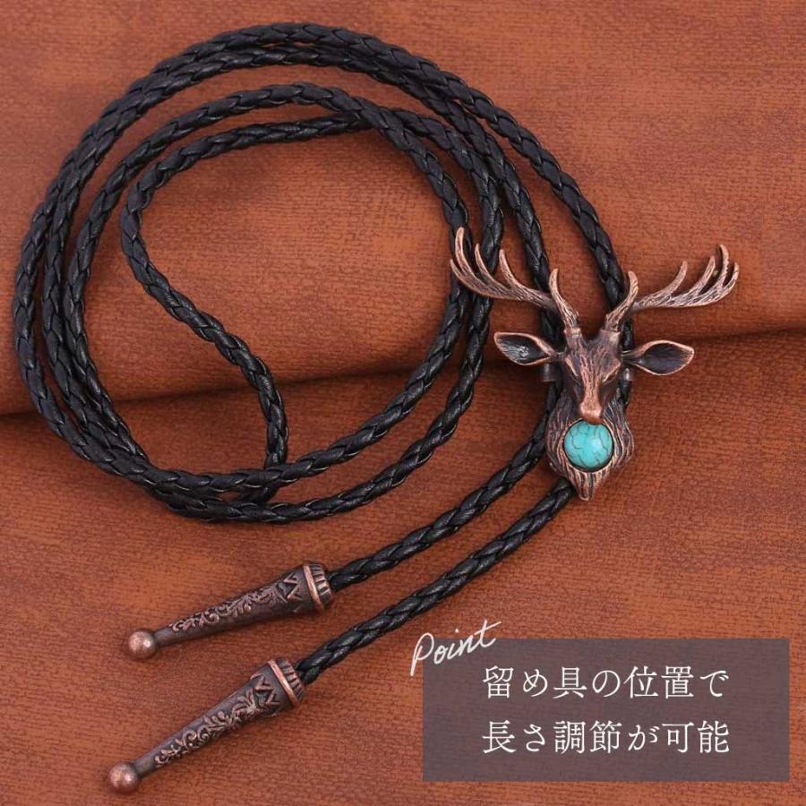 【お値下げ中❗】ネクタイ　アクセサリー　ＢＡＵＤＥＬＡＩＲ　お洒落な首飾りタイプ ネクタイ ループタイ 鹿 鹿王 全2色 ペンダント ジュエリー