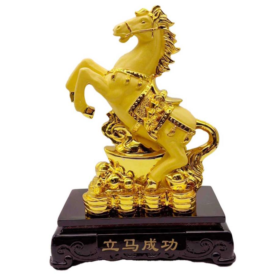 金運up！馬 置物 風水◎ 置物 馬 黄金 干支 風水アイテム 金運アップ 財運 金運 健康 仕事 家庭