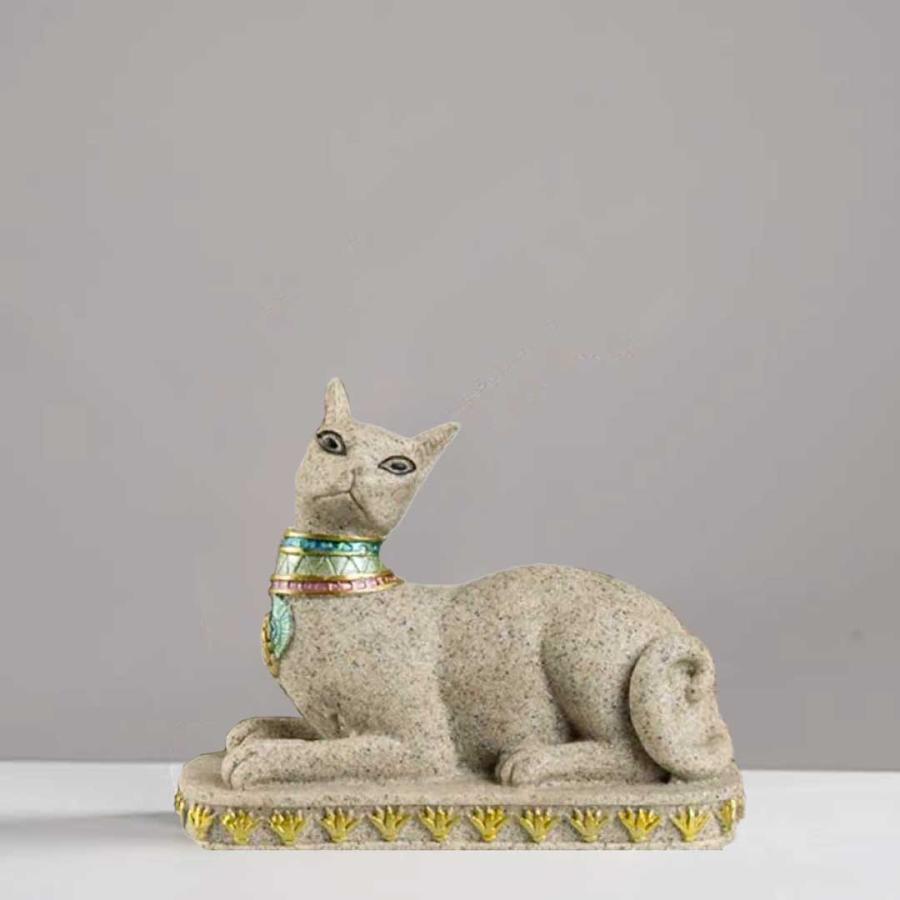 【バカラ】動物 猫 エジプト エジプシャンキャット 置物 インテリア★金運★幸運 楽天市場】エジプト猫 置物 バステト像 レジン製 アンティーク調