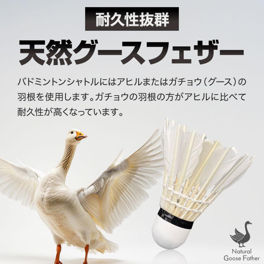 バドミントン シャトル 12個 ガチョウ羽根 44ダース+7ダース（未使用品） alpen-group_2710074004