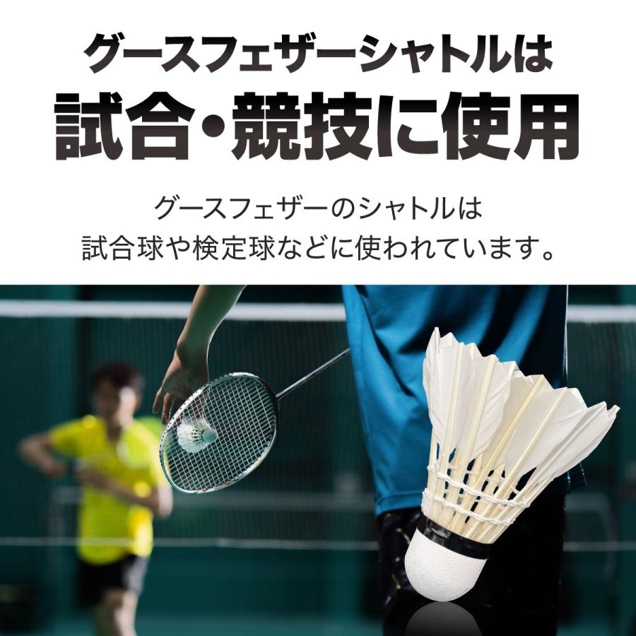 バドミントン シャトル ーVer2ー ガチョウの羽根 12個入り 1ダース
