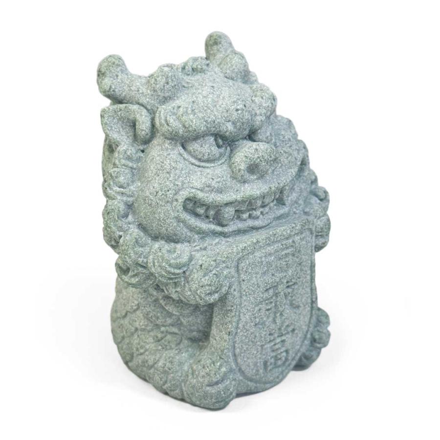 置物 砂岩の龍 石敢當 青い砂岩 龍 竜 石像 風水 魔除け 厄除け 御守り