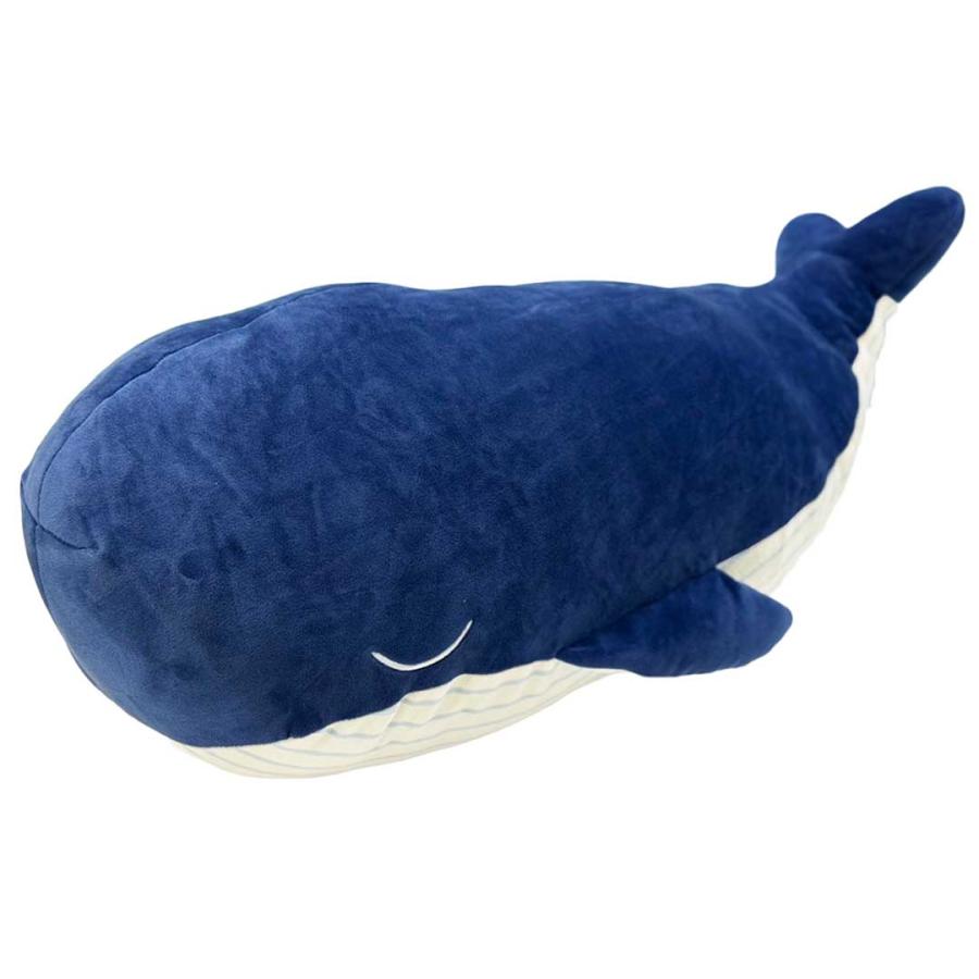 ぬいぐるみ おやすみクジラ 65cm ネイビー 抱き枕 クッション くじら