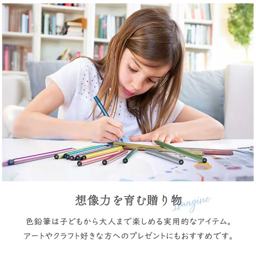 色鉛筆 メタリックカラー 24色 色鉛筆セット 文房具 キラキラ