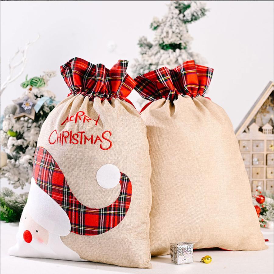 クリスマス ギフト用 プレゼント袋 Merry Xma サンタ トナカイ 巾着袋