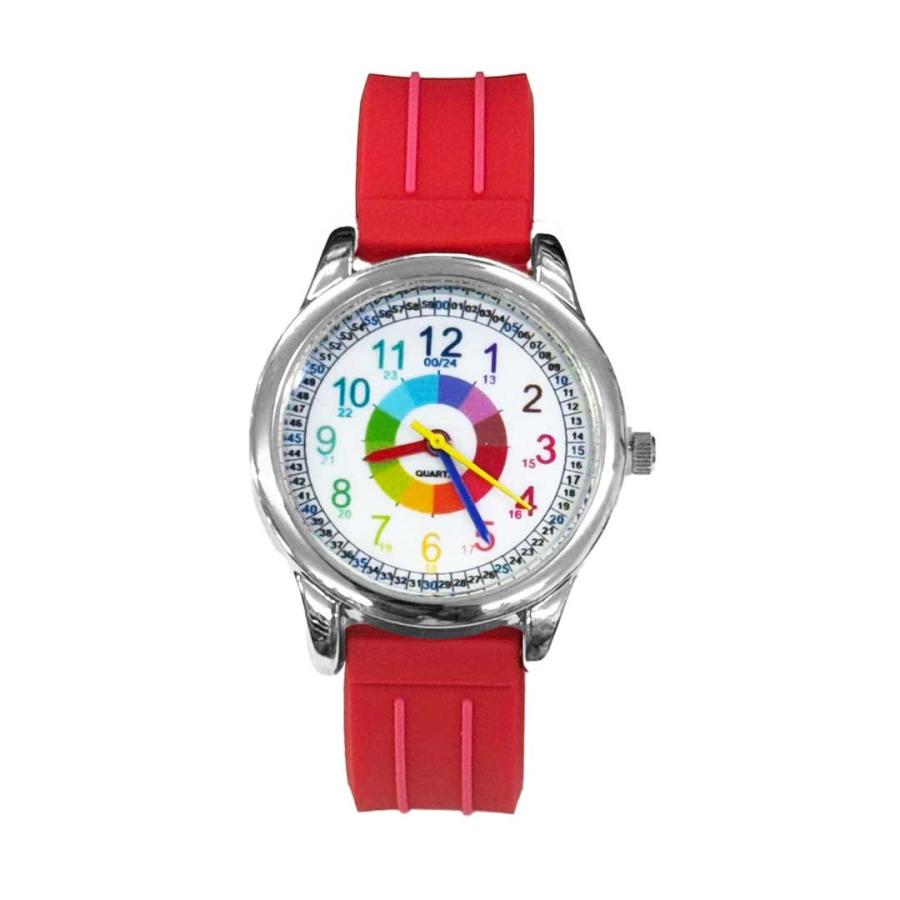 知育腕時計 子供用 カラフルキッズウォッチ 全6カラー 時間管理が上達