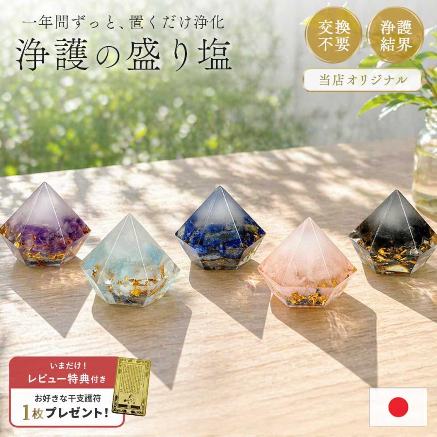 レビュー特典 干支ゴールド護符プレゼント 盛り塩 浄護結界ダイヤ