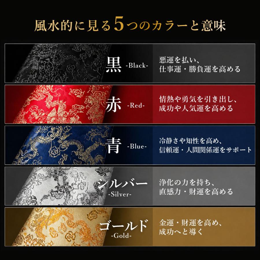 龍刺繍 ネクタイ 全5カラー ワイドタイ メンズ ドラゴン 龍 竜 風水 