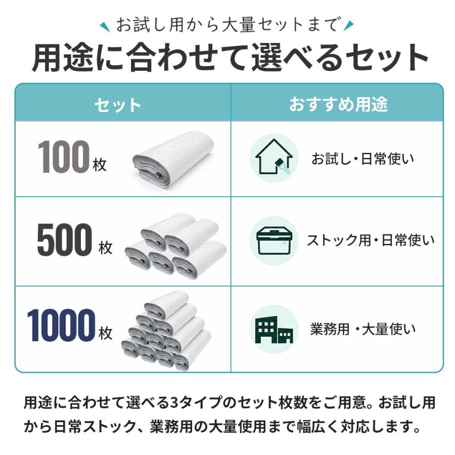 業務用 宅配ビニール袋 A1 100枚セット 60×80cm グレー 厚手 防水
