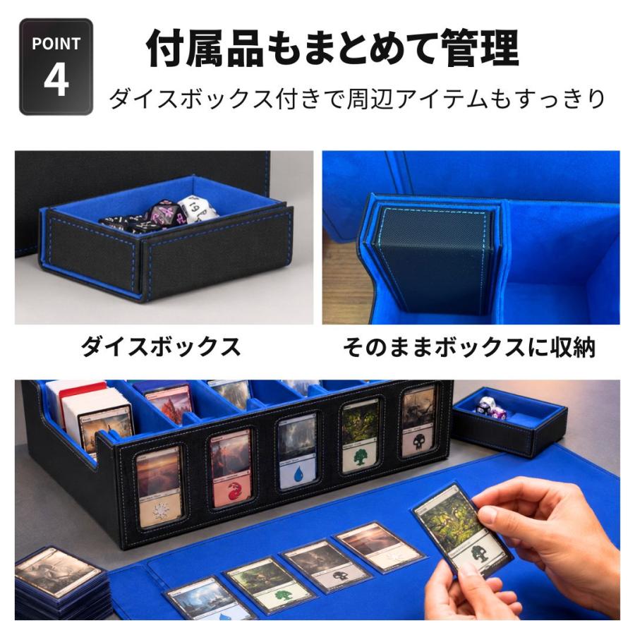カード用 デッキケース 5列 ディスプレイ小窓付き 4カラー