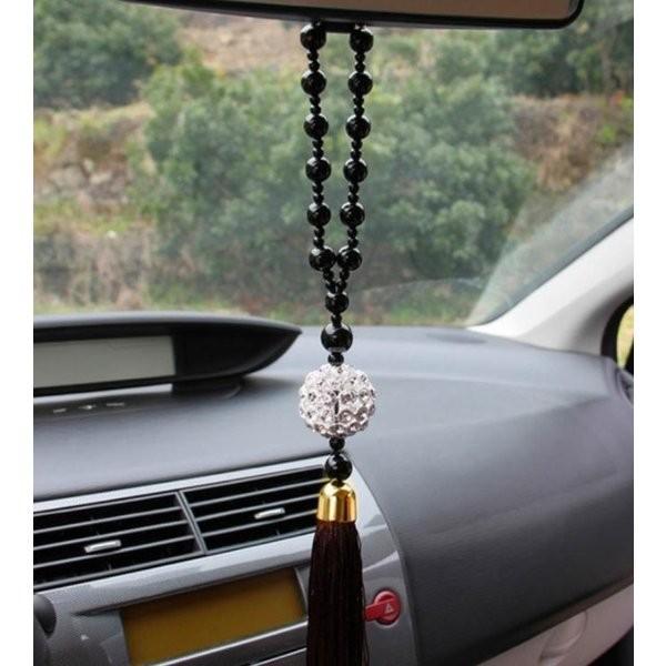 数珠 車内 キラキラ カーミラー アクセサリー プレゼント ルームミラー 飾り 雑貨 お守り 風水 Yourzoi Com