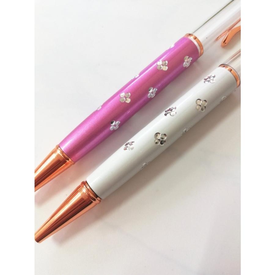 花柄 ハーバリウムボールペン 2色 4本セット 手作りキット DIY : AiO
