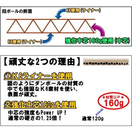 ダンボール箱 段ボール 130サイズ 20枚セット 引っ越し 引越し 宅配 日本製 国産 多目的用｜aipabox｜04