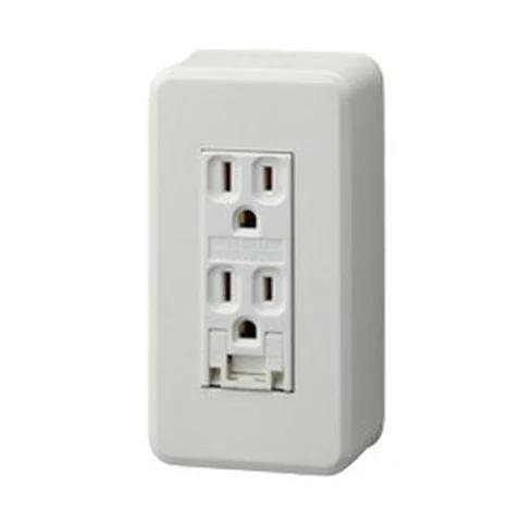 東芝ライテック (手配品) 露出ET付接地ダブルコンセント DC1182E(WW