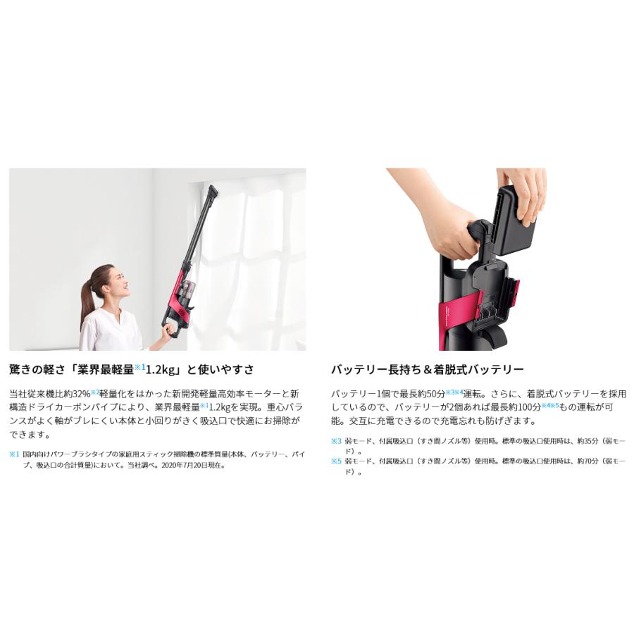 SHARP コードレススティック掃除機 EC-AR5X-P シャープ RACTIVE SHARP コードレススティック掃除機 EC-AR5X-P シャープ RACTIVE