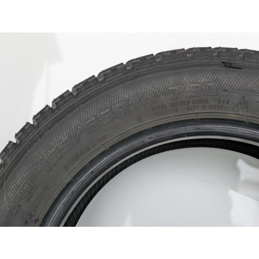 ■2019年製 グッドイヤー アイスナビ6 GOODYEAR ICENAVI6 ■14インチスタッドレスタイヤ4本 ■155/65R14 75Q 軽自動車の画像
