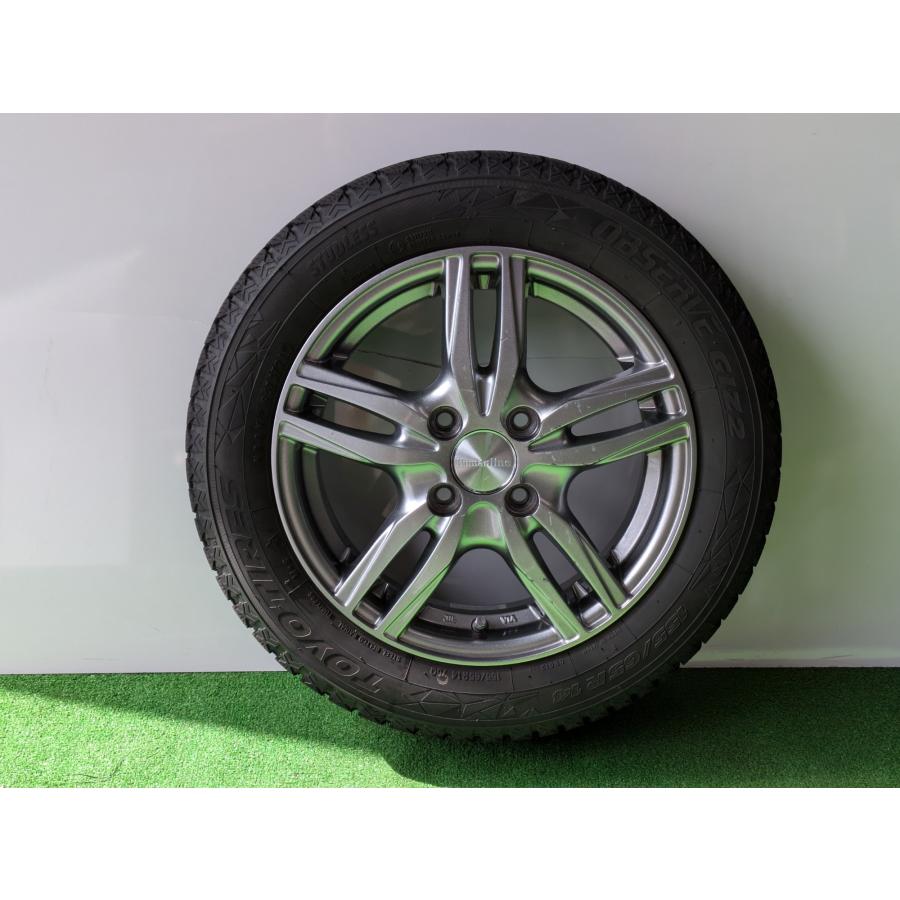 ■2021年製 トーヨータイヤ オブザーブギズ2 ■14インチアルミホイール冬タイヤ4本セット 155/65R14 75Qの画像