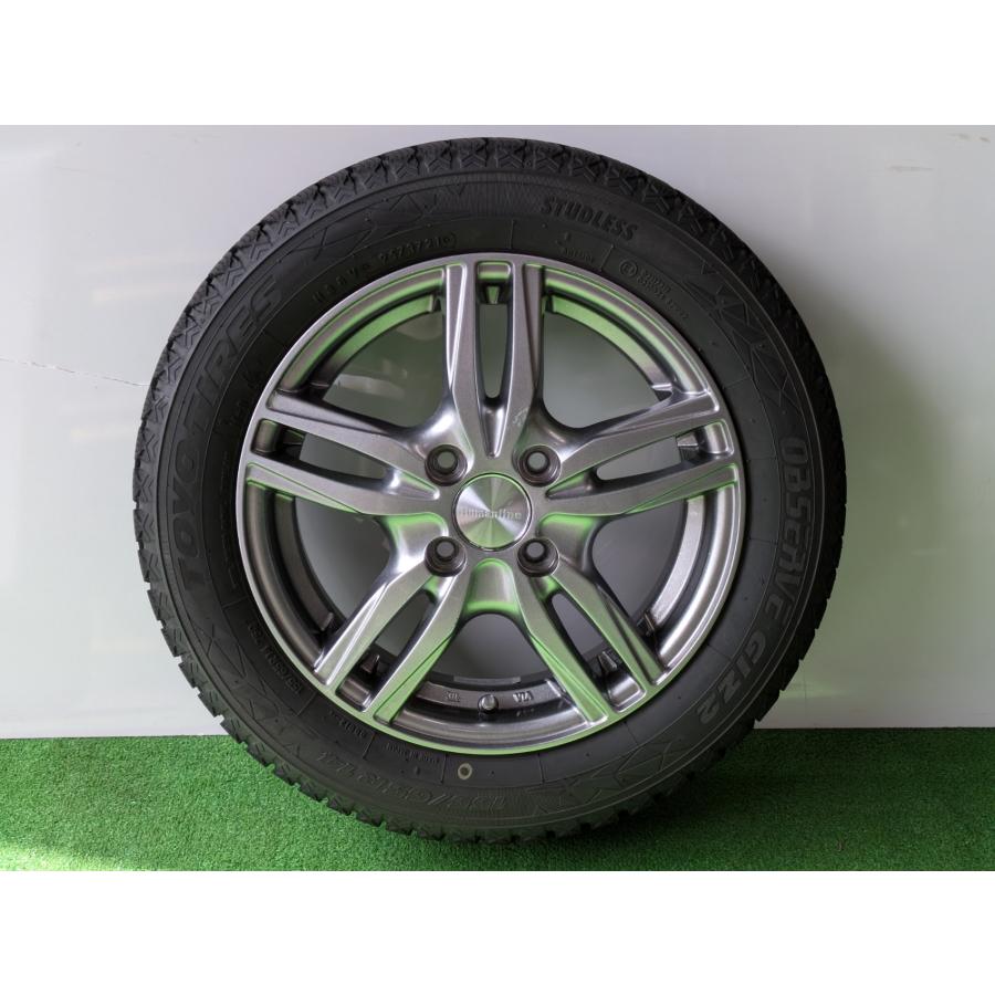 ■2021年製 トーヨータイヤ オブザーブギズ2 ■14インチアルミホイール冬タイヤ4本セット 155/65R14 75Qの画像