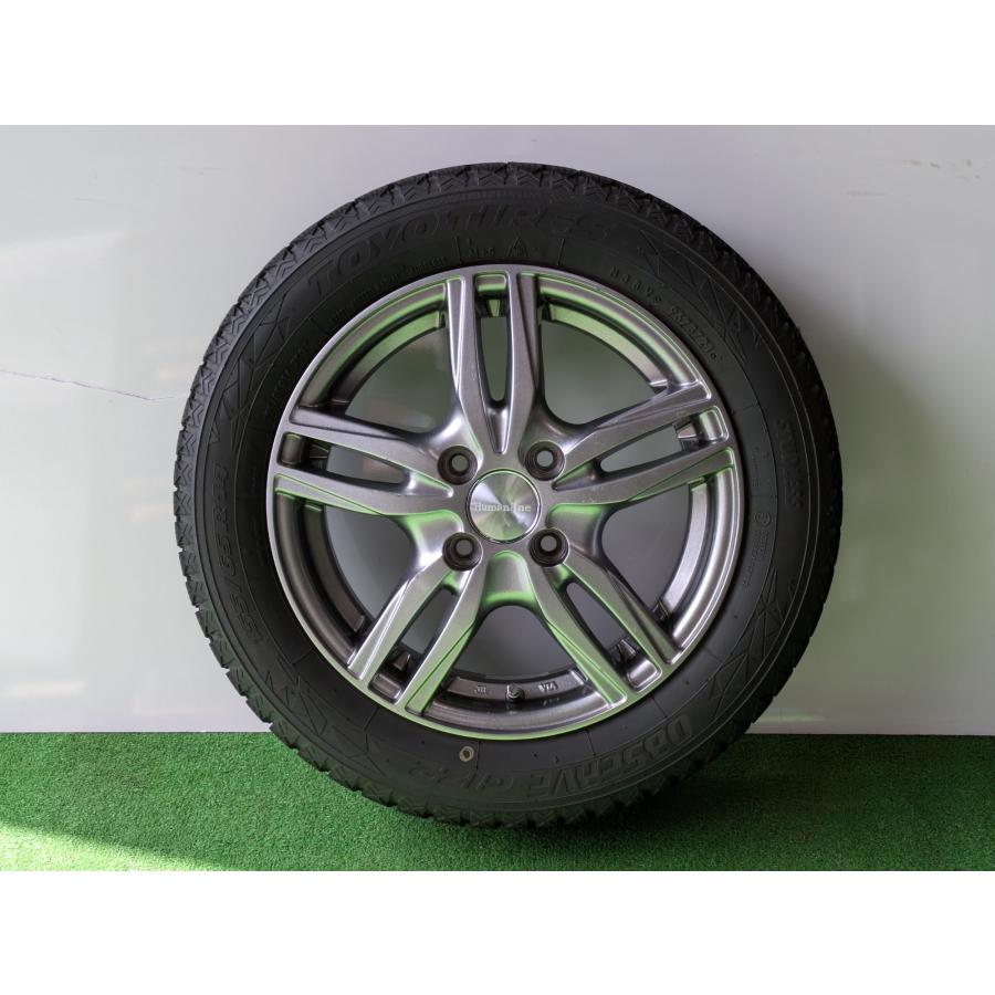 ■2021年製 トーヨータイヤ オブザーブギズ2 ■14インチアルミホイール冬タイヤ4本セット 155/65R14 75Qの画像