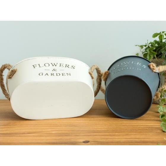 レトロ 大ぶり ブリキ鉢カバー ブリキのプランター！アンティークな