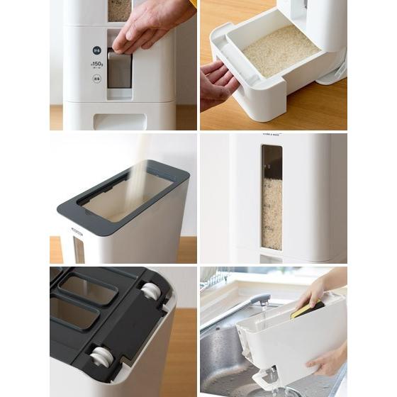 ☆ツートンカラースリムライスボックス(米びつ) 12kg 未使用品☆