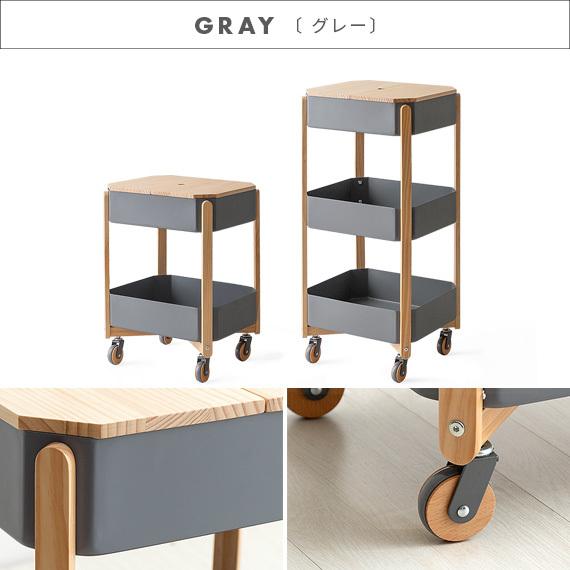 おしゃれな天板付きカートラック アベリア カートラック キャスター付き エア・リゾーム キッチンワゴン キャスター付き 3段 おしゃれ