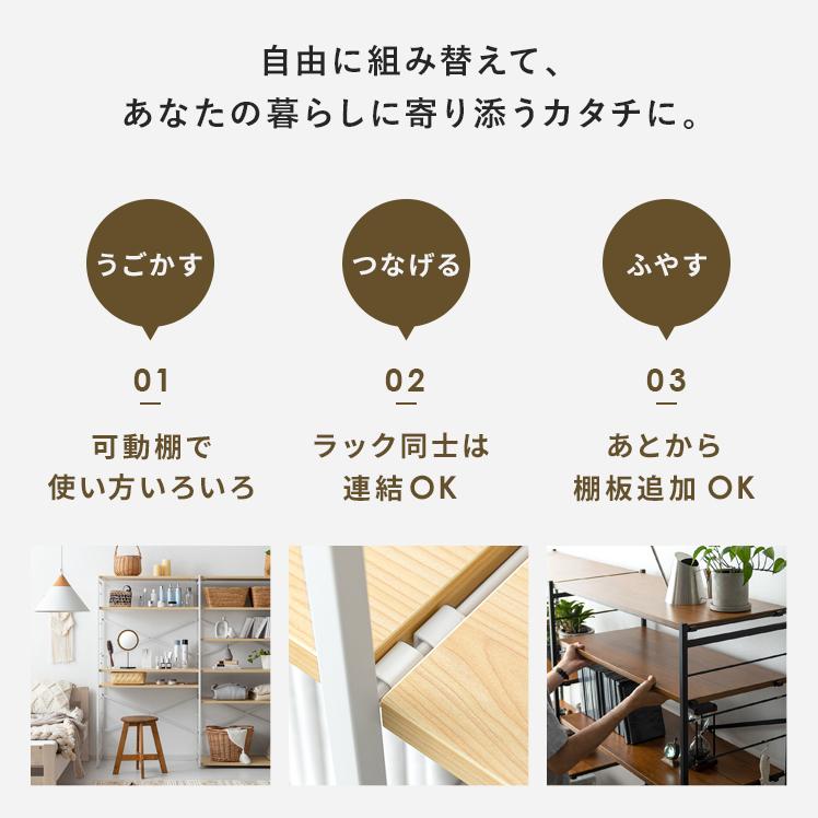 エア・リゾーム 収納棚 リビング 収納 棚 スチールラック オープン