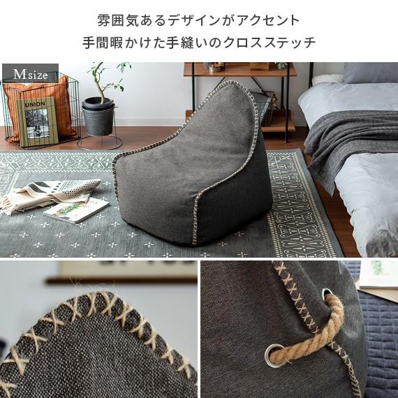 M 新品 大きい ビーズソファ グレー オットマン ビーズ