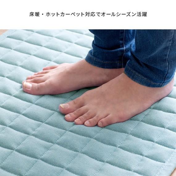 玄関マット おしゃれ 室内 屋内 洗える デニム シンプル 北欧 インテリア 玄関 ラグ 滑り止め 50×80cm｜air-r｜19