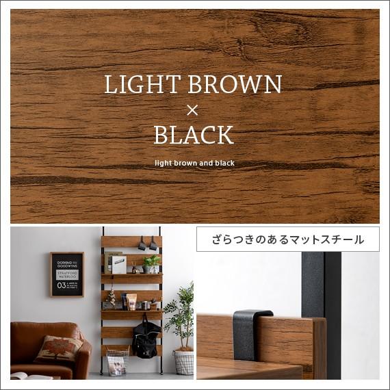 突っ張り棚 ウォールシェルフ 突っ張りラック 壁面収納 壁面収納家具 つっぱり ラック 収納棚 ラダーラック おしゃれ 壁面ラック 幅80 リビング収納 間仕切り | エア・リゾーム | 07