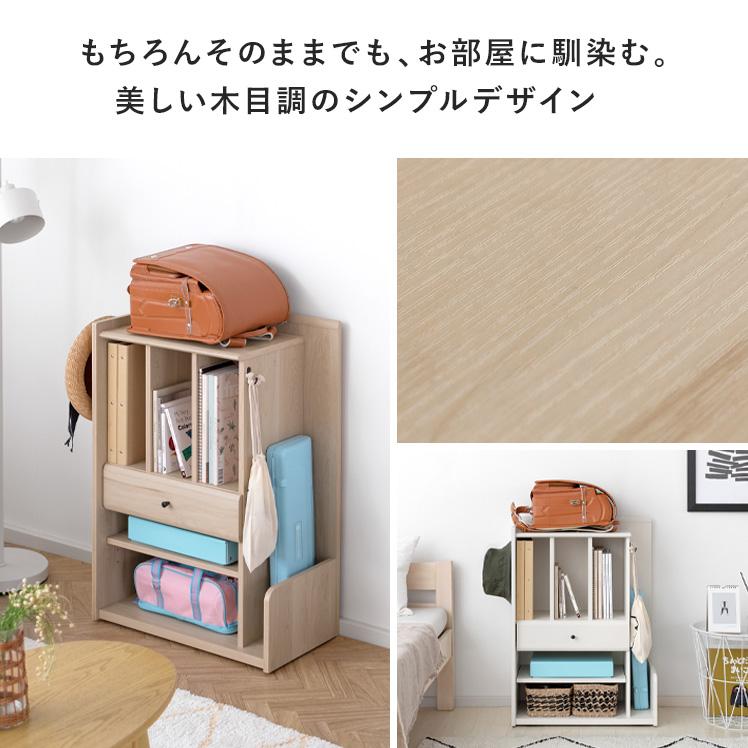 新品!!子供部屋収納☆ランドセルラック☆4色☆キャスター付き☆絵本棚☆本棚 FRM-0124 多機能ランドセルラック キャスター付き 子供部屋 木製