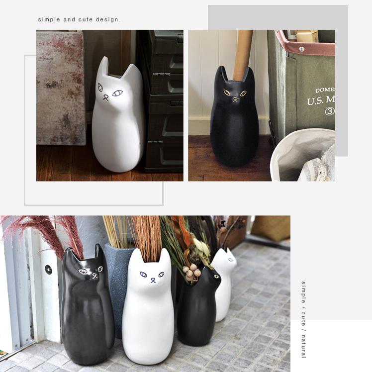 傘立て おしゃれ 陶器 猫 外置き 屋外 傘たて アンブレラスタンド 北欧 かわいい ネコ ねこ 玄関収納 アンブレラホルダー かさ立て Lサイズ｜air-r｜08