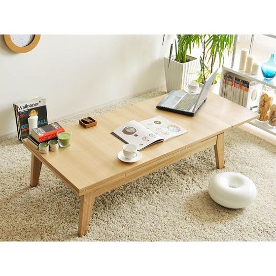 東谷 テーブル ローテーブル リビングテーブル おしゃれ 木製 伸縮