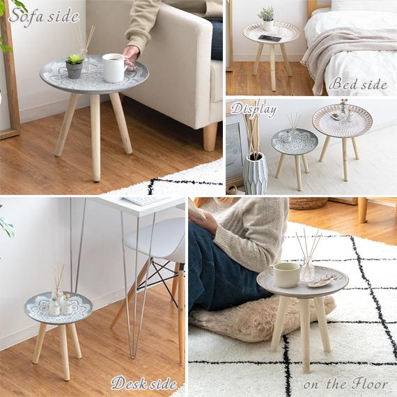 最大67 オフ サイドテーブル おしゃれ 丸 ソファサイドテーブル ベッドサイドテーブル コーヒーテーブル ナイトテーブル 北欧 ナチュラル モロッコ風 Sサイズ Babylonrooftop Com Au