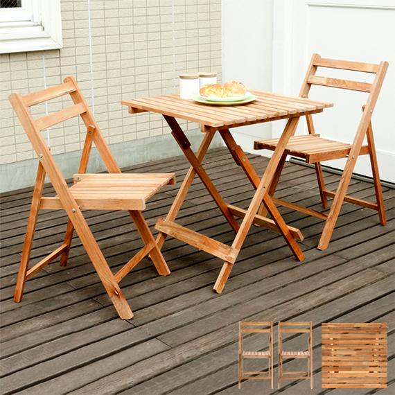 ガーデンテーブルセット 折りたたみ 木製 3点セット 木製ガーデンテーブルセット ガーデンテーブル ガーデンチェア おしゃれ ガーデンファニチャー エア リゾームインテリア 通販 Paypayモール