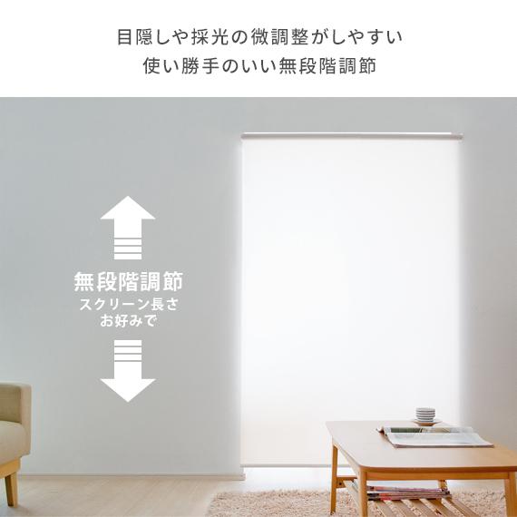 【新品未使用】ロールスクリーン ロールカーテン 間仕切り 111×245 フルネス（Fullness） ロールスクリーン つっぱり 既成 間仕切り