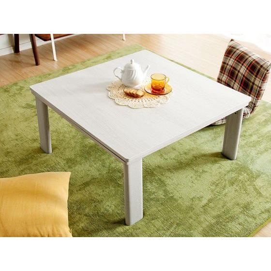 こたつテーブル 正方形 75×75cm コタツテーブル おしゃれ コタツ テーブル 北欧 折れ脚 薄型ヒーター 木製 ローテーブル リビングテーブル センターテーブルの画像