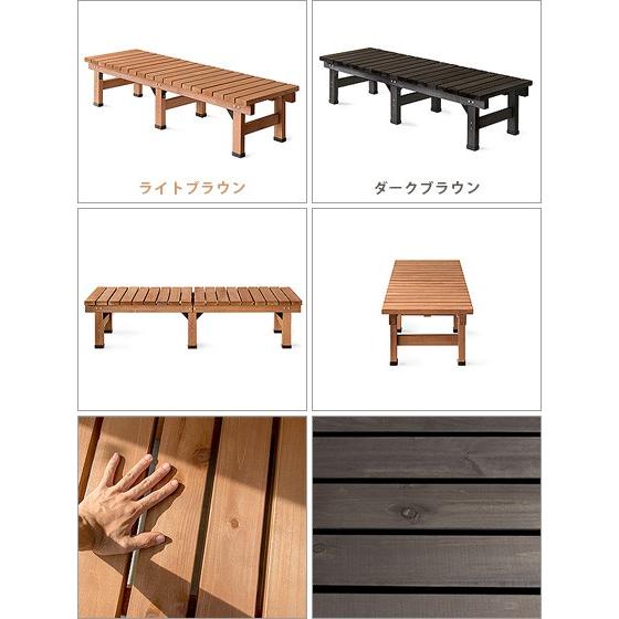 縁台 ウッドデッキ 木製 180×58cm 縁側 ベランダ デッキ縁台 屋外 ガーデンベンチ 天然木  シンプル おしゃれ ステップ 踏み台 スリムタイプ 縁台単体販売｜air-r｜05