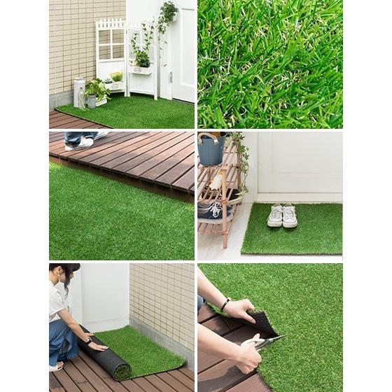 人工芝 ロール 庭 ベランダ 水はけ 1m 2m リアル人工芝 ガーデニング フェイクグリーン バルコニー テラス 水抜き穴 お手入れ不要 ロール人工芝 エア リゾームインテリア 通販 Paypayモール