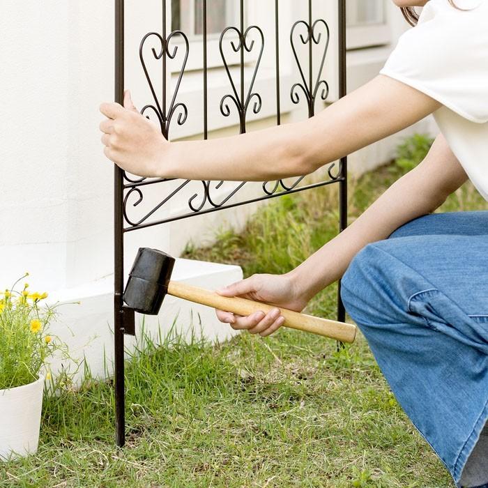 アイアンフェンス２枚組（ロータイプ）間仕切り ガーデン フェンス（501） フェンス 2枚組 幅62×高さ156cm ロータイプ ガーデンフェンス 目隠し