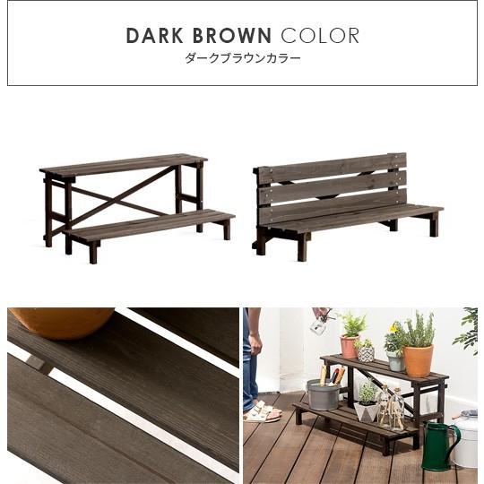 フラワースタンド 花台 屋外 2段 木製 おしゃれ ガーデニング 玄関 プランタースタンド 庭 ベランダ 室内 スリム フラワーラック 鉢台 鉢置き 2段タイプ エア リゾームインテリア 通販 Paypayモール