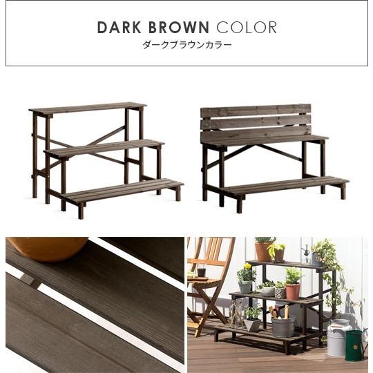 フラワースタンド 花台 屋外 3段 木製 おしゃれ ガーデニング 玄関