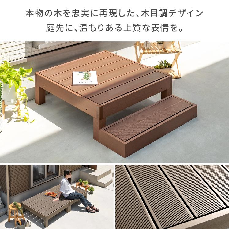 ウッドデッキ ストレートフェンス 人工木 人工木ウッドデッキ ecofeel 