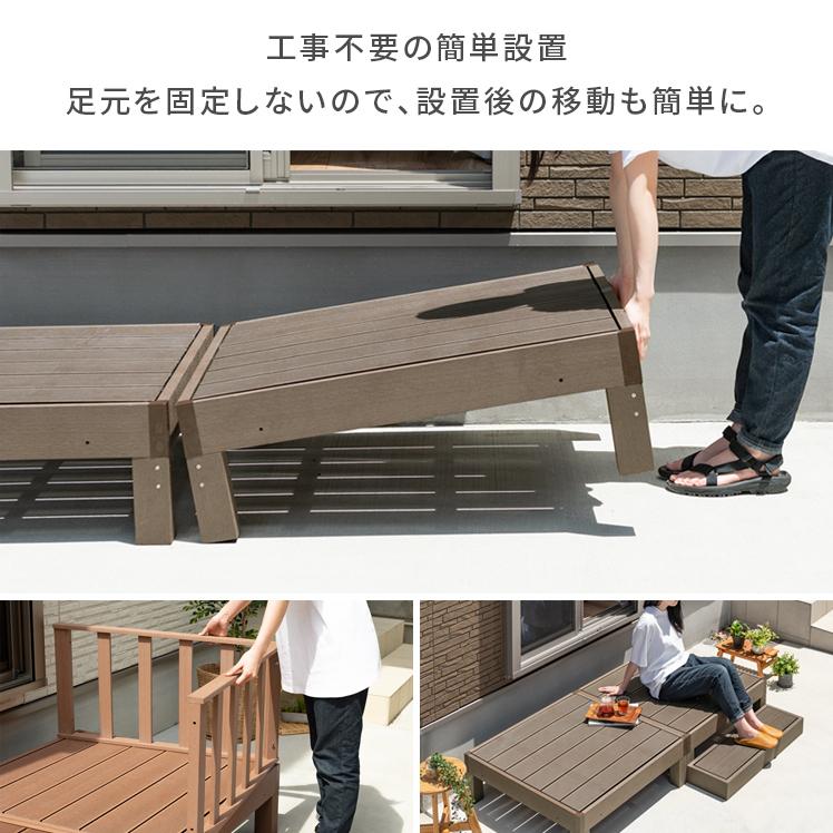 ウッドデッキ ストレートフェンス 人工木 人工木ウッドデッキ ecofeel 