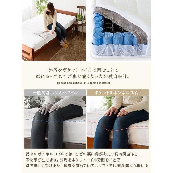 友澤木工 マットレス シングル ポケットコイル ボンネルコイル 寝具