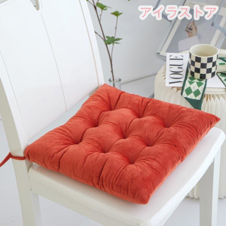 座布団 クッション ふわふわ 紐付き 椅子用 2個セット チェア 座布団 クッション ふわふわ 紐付き 椅子用 2個セット チェア